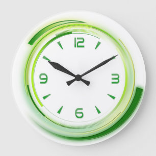 Modernes Grün Große Wanduhr