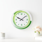 Modernes Grün Große Wanduhr (Zuhause)