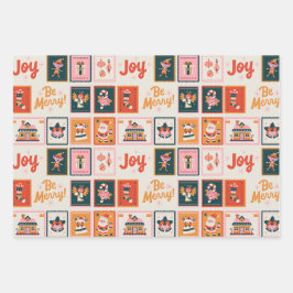 Modernes, grün-grünes Umhüllungspapier Geschenkpapier Set