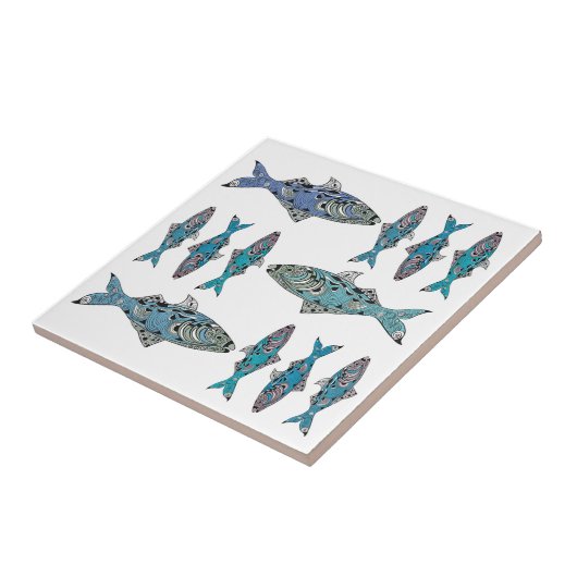 Modernes, grün-grünes verziertes Muster Fliese (Seite)