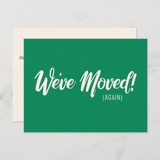 Modernes Grün haben wir eine neue Ankündigung über Postkarte (Vorne/Hinten)