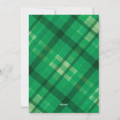 Modernes Grün Kariert Frohe Weihnachtsgestaltung Feiertagskarte (Rückseite)