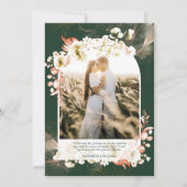 Modernes grün-korallenblaues FOTO DANKE (Vorderseite)