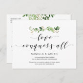 Modernes Grün, Liebe erobert alles, Aufschub Postkarte (Vorne/Hinten)