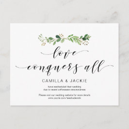 Modernes Grün, Liebe erobert alles, Aufschub Postkarte