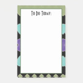 Modernes Grün lila und aquamarin Post-it Klebezettel (Vorderseite)