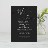 Modernes Grün machen wir Hochzeit Einladung (Stehend Vorderseite)