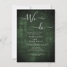 Modernes Grün machen wir Hochzeit Einladung