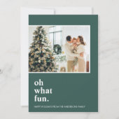 Modernes Grün mit Foto und was für ein Spaß (Vorderseite)