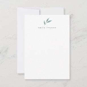 Modernes Grün Personalisiert Stationary Mitteilungskarte