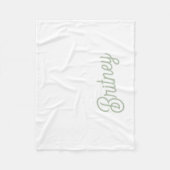 Modernes, grün Personalisiertes Monogramm und Name Fleecedecke (Vorderseite)