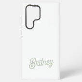 Modernes, grün Personalisiertes Monogramm und Name Samsung Galaxy Hülle (Rückseite)