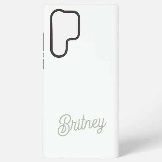 Modernes, grün Personalisiertes Monogramm und Name Samsung Galaxy Hülle (Rückseite)