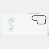 Modernes, grün Personalisiertes Monogramm und Name Samsung Galaxy Hülle (Rückseite (Horizontal))