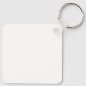 Modernes, grün Personalisiertes Monogramm und Name Schlüsselanhänger (Rückseite)