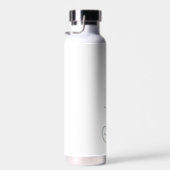 Modernes, grün Personalisiertes Monogramm und Name Trinkflasche (Rechts)