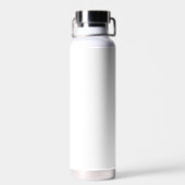 Modernes, grün Personalisiertes Monogramm und Name Trinkflasche (Rückseite)