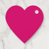 Modernes Grün/Rosa Herz Save the Date Geschenkanhänger (Rückseite)