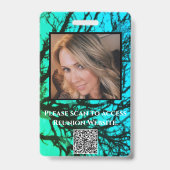 Modernes Grün-Rustikales Wiedersehen-Geschenk-Abze Ausweis (Rückseite)