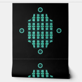 Modernes, grün-schwarzes Abstraktes Muster Elegant Tapete