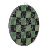 Modernes, grün-schwarzes Licht Dartscheibe (Vorderseite Links)