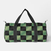 Modernes, grün-schwarzes Licht Duffle Bag (Vorderseite)