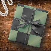 Modernes, grün-schwarzes Licht Geschenkpapier