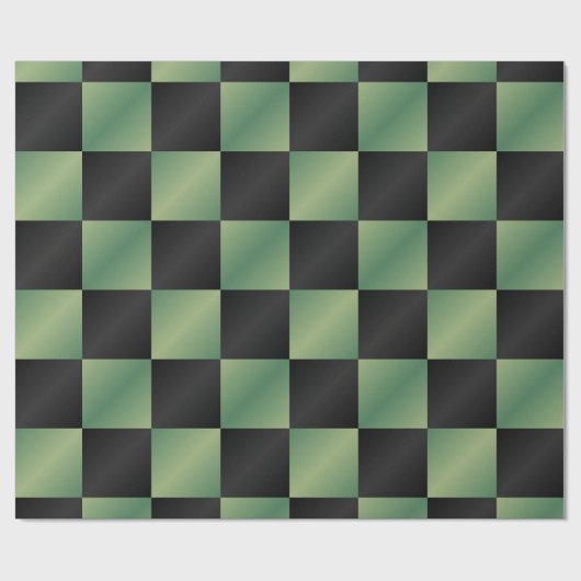 Modernes, grün-schwarzes Licht Geschenkpapier (Flach)