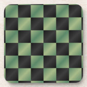 Modernes, grün-schwarzes Licht Getränkeuntersetzer (Vorderseite)