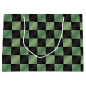 Modernes, grün-schwarzes Licht Große Geschenktüte (Vorderseite)