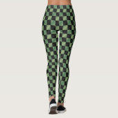 Modernes, grün-schwarzes Licht Leggings (Rückseite)