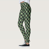Modernes, grün-schwarzes Licht Leggings (Links)