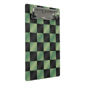 Modernes, grün-schwarzes Licht Mini Klemmbrett (Schrägansicht)