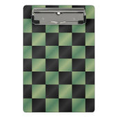 Modernes, grün-schwarzes Licht Mini Klemmbrett (Vorderseite)
