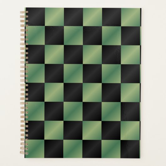 Modernes, grün-schwarzes Licht Planer (Vorderseite)
