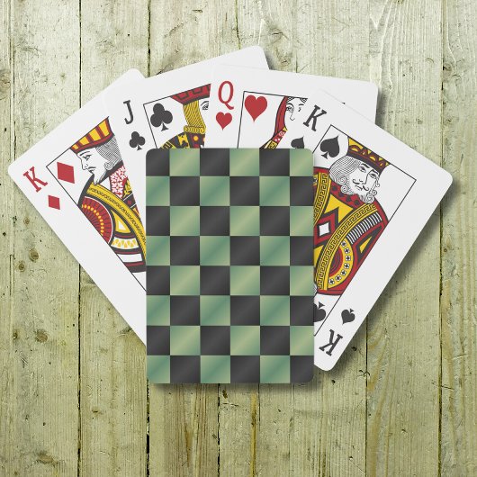 Modernes, grün-schwarzes Licht Spielkarten