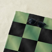 Modernes, grün-schwarzes Licht Strandtuch (Beispiel)