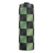 Modernes, grün-schwarzes Licht Thermosbecher (Vorderseite)