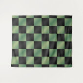 Modernes, grün-schwarzes Licht Wandteppich (Vorderseite (Horizontal))