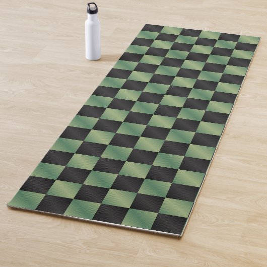 Modernes, grün-schwarzes Licht Yogamatte (Beispiel)