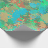 Modernes Grün- und Gelbtropfen Abstraktes Design Geschenkpapier (Ecke)