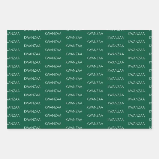 Modernes Grün und Weiß Kwanzaa Geschenkpapier Set (Vorderseite 2)