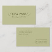 Modernes Grün Visitenkarte (Vorne/Hinten)