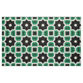 Modernes, grün-weiß-schwarzes geometrisches Muster Stoff (Fat Quarter (45,7 x 55,9 cm))