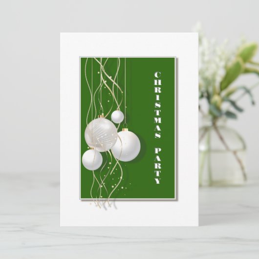 Modernes Grün-, Weiß- und Goldenes Weihnachtsgebäc Einladung (Stehend Vorderseite)