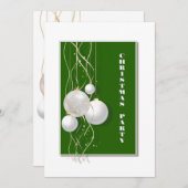 Modernes Grün-, Weiß- und Goldenes Weihnachtsgebäc Einladung (Vorne/Hinten)