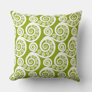 Modernes, grün-weißes Fronthaubenkissen Kissen