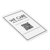 Modernes, grundlegendes White QR Code Feedback Mag Magnet (Rechte Seite)