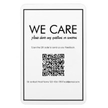 Modernes, grundlegendes White QR Code Feedback Mag