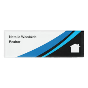 Modernes Grundstücksmakler-Haus-Symbol Namenschild